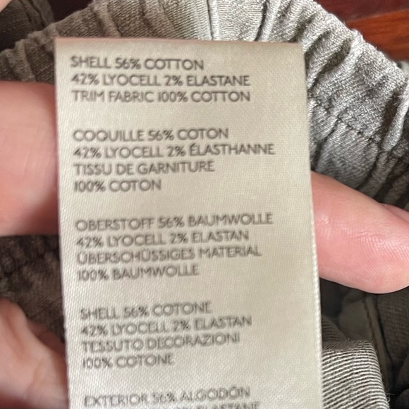 Anthropologie Angela Cropped Cargo Pants Size 27 Moss Cotton and Tencel Utility - Picture 14 of 14